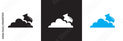 Waste icon set. isolated on white and black background. vector illustration. EPS 10