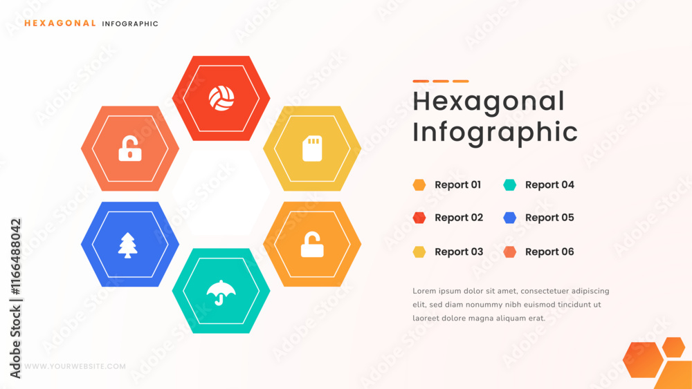 Hexagonal Infographic for Business and Startup Hexagonal Infographic for Business and Startup