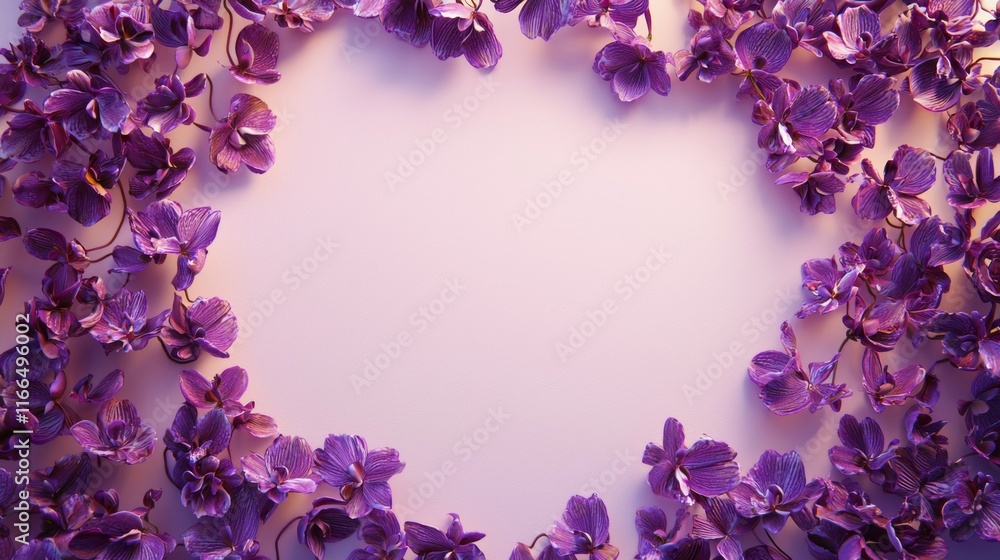 Purple Orchid Frame Elegant Floral Border Pastel Background High Resolution Image Purple Orchid Frame Elegant Floral Border Pastel Background High Resolution Image