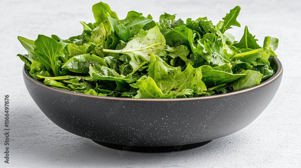 Fresh green salad in bowl, vibrant and healthy, perfect for meals Fresh green salad in bowl, vibrant and healthy, perfect for meals