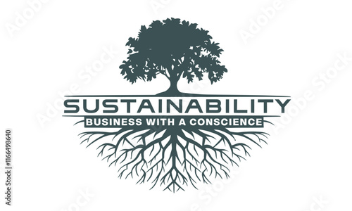 Sustainability vector silhouettes and business clip art logo icon
