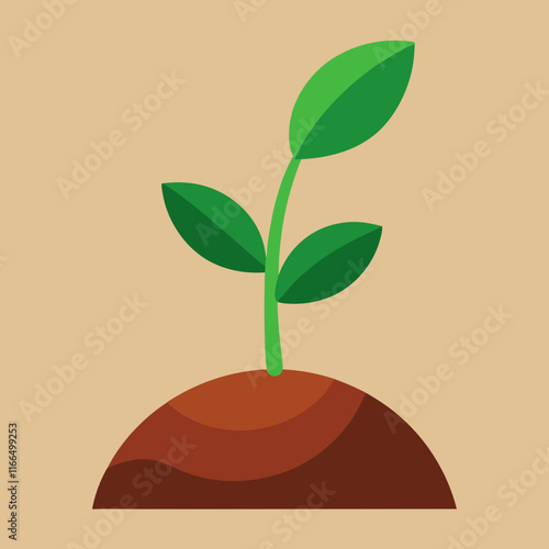 Seed with Sprout Vector: Growth & Sustainability Illustration