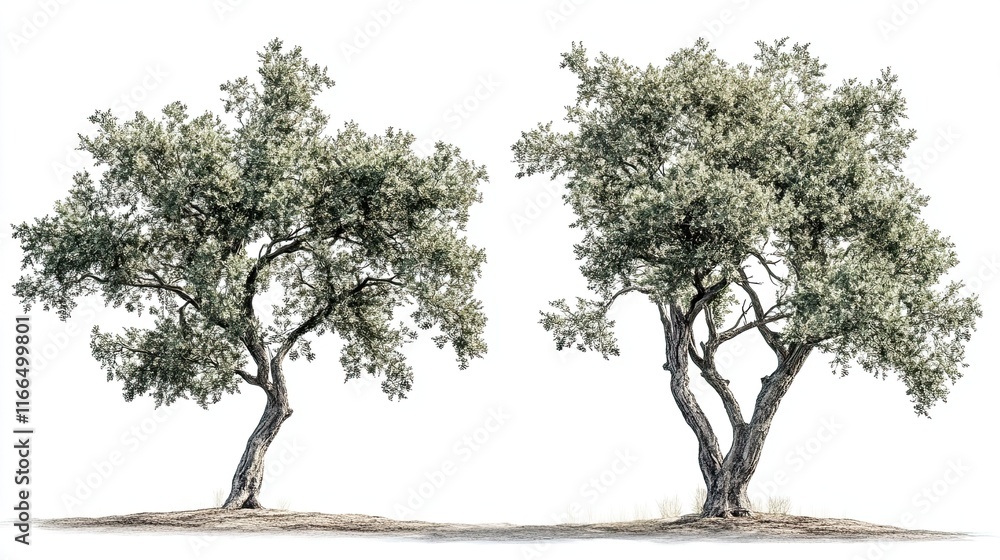 Buckeye tree set on transparent PNG Buckeye tree set on transparent PNG