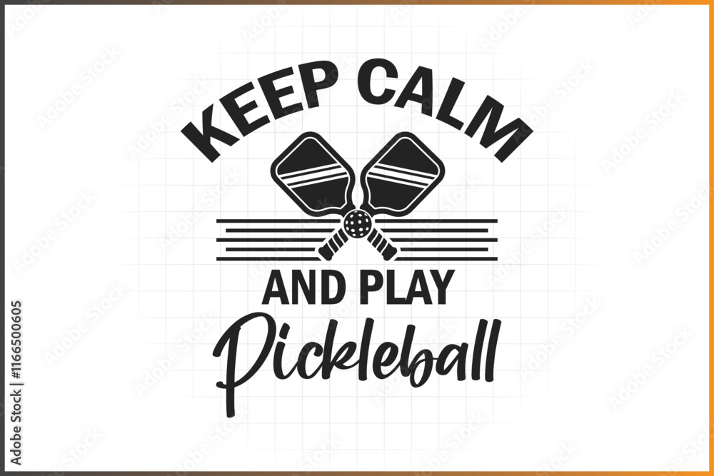 Fototapeta premium Pickleball T-shirt Design Mug Sticker For Print and digital use
