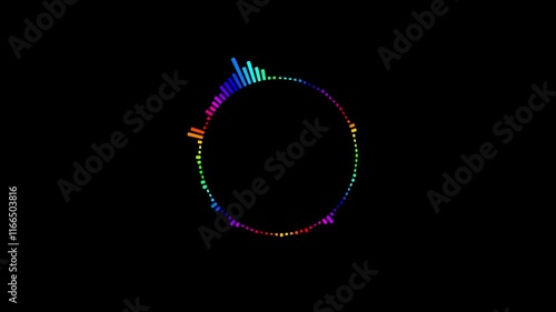 Sound Wave Animated In black Background. Visualization sound graphic element motion. Dynamic audio animated lines. 4k video footage.