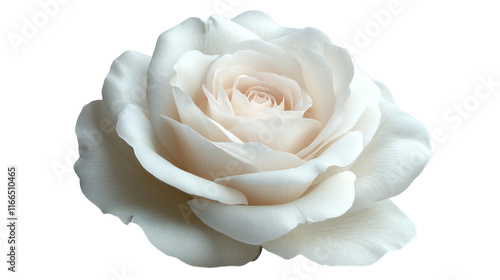 single white rose isolated on white background  photo