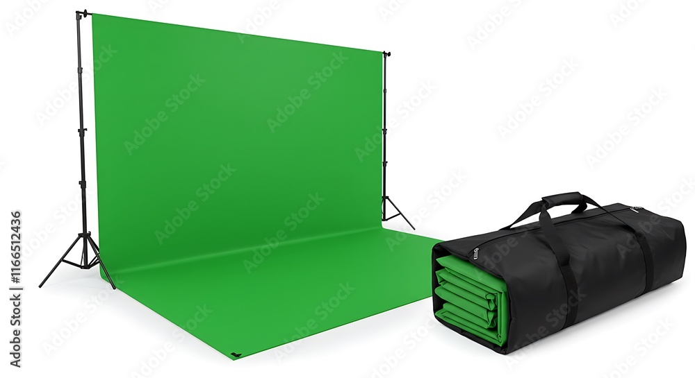 Green Screen Photography Backdrop Kit Studio Setup Portable Chroma Key Film Video Production