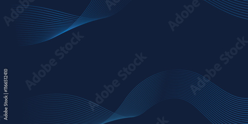 Abstract vector background with black wavy lines