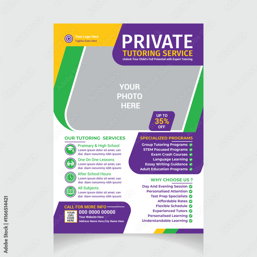 custom made wallpaper toronto digitalPrivate Tutor Flyer Template
