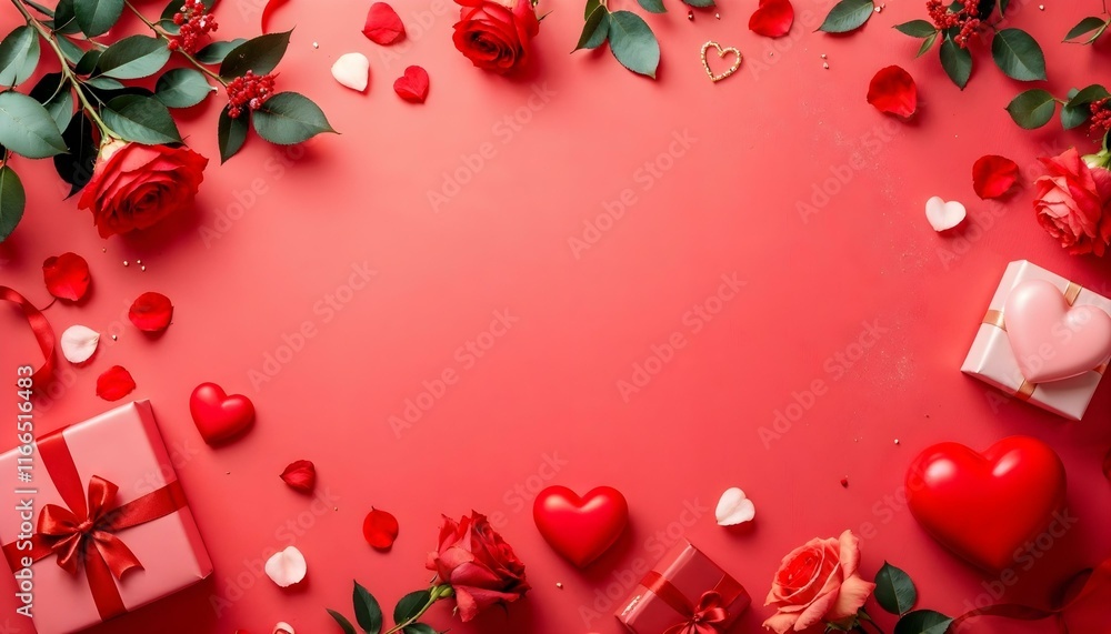 Valentine's Day background, Kraft Gift box with beautiful red ribbon concept of Valentine's, anniversary, Mother's Day, and birthday greeting background with text space Valentine's Day background, Kraft Gift box with beautiful red ribbon concept of Valentine's, anniversary, Mother's Day, and birthday greeting background with text space