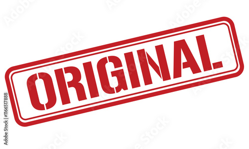 ORIGINAL red stamp text vector