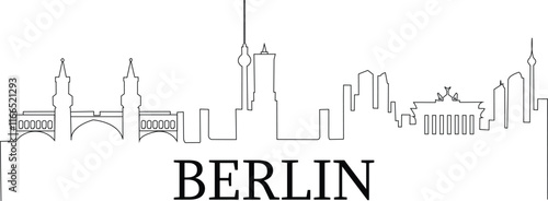 Berlin City Line Draw Simple Minimalist