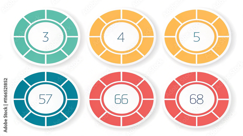 Six Blank Circle Diagram Templates Set, Perfect for Presentations and Visual Communication Six Blank Circle Diagram Templates Set, Perfect for Presentations and Visual Communication
