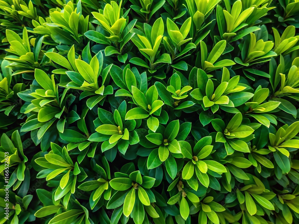 Fototapeta premium Lush Green Bush Top View, Isolated Background - High-Resolution Stock Photo