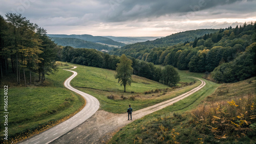 The Road Less Traveled: A Pivotal Moment in Life's Journey, Emphasizing Choices and Adventures