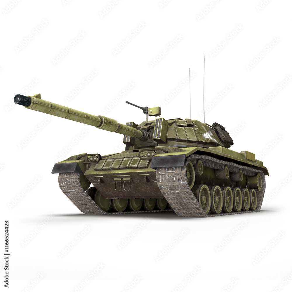 Realistic 3D rendering of a military tank Realistic 3D rendering of a military tank