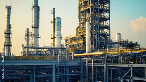 Wallpaper Mural Large Industrial Complex with Construction Site and Equipment Torontodigital.ca