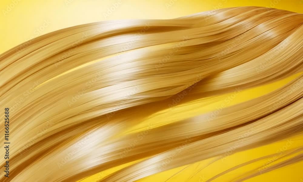 A smooth, flowing surface resembling bamboo against a bright yellow background. A smooth, flowing surface resembling bamboo against a bright yellow background.