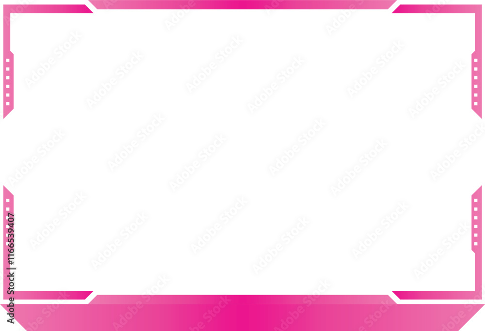 Twitch Overlay pink and white frame with a black background Twitch Overlay pink and white frame with a black background