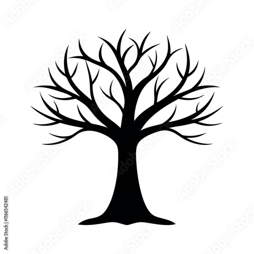 vector with family tree silhouette