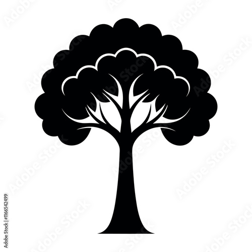 vector with family tree silhouette