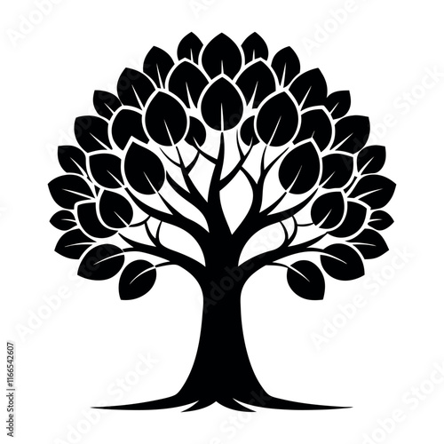 vector with family tree silhouette