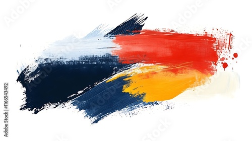 Dynamic digital artwork abstract brush strokes & colorful art