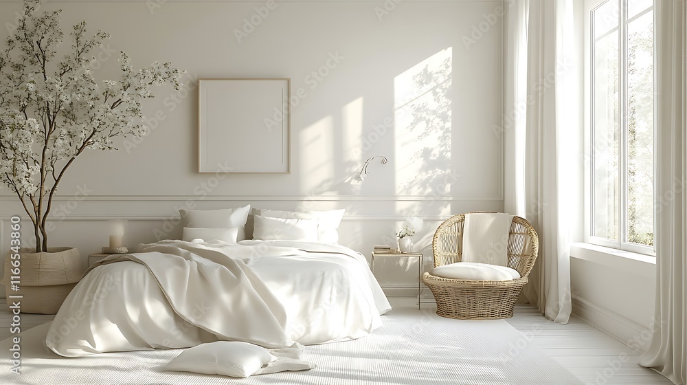 Cozy bedroom retreat modern home interior design bright atmosphere Cozy bedroom retreat modern home interior design bright atmosphere