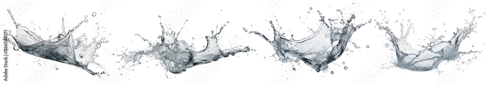 PNG Water Effect, element set on transparent background PNG Water Effect, element set on transparent background