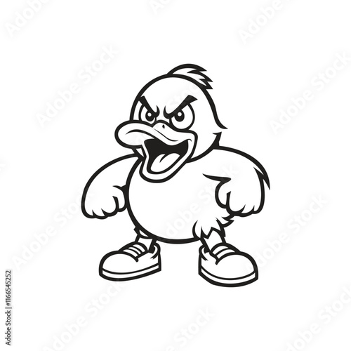 Wallpaper Mural Angry duck mascot template Torontodigital.ca