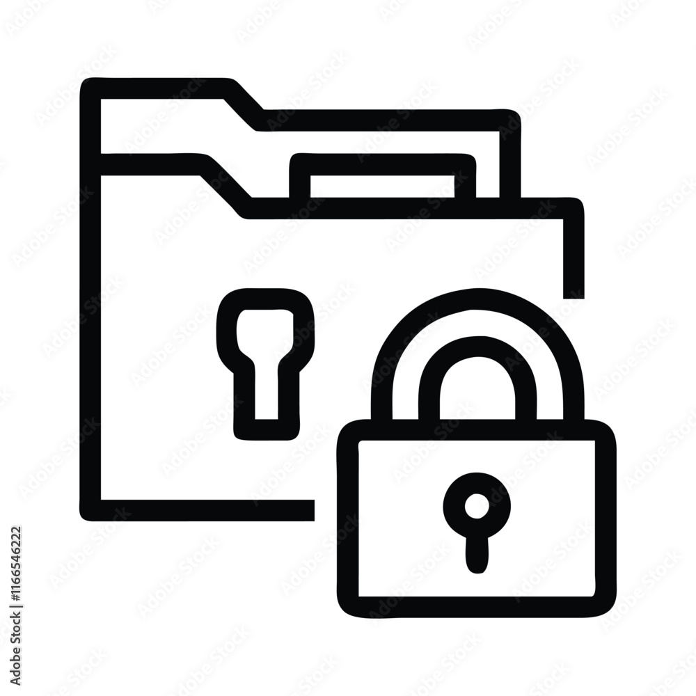 Secure Folder Icon: Protected Data Representation Secure Folder Icon: Protected Data Representation
