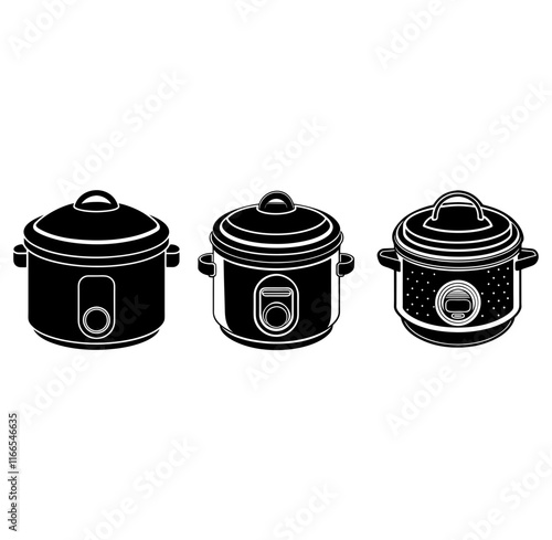 Electric pressure cooker vector illustration