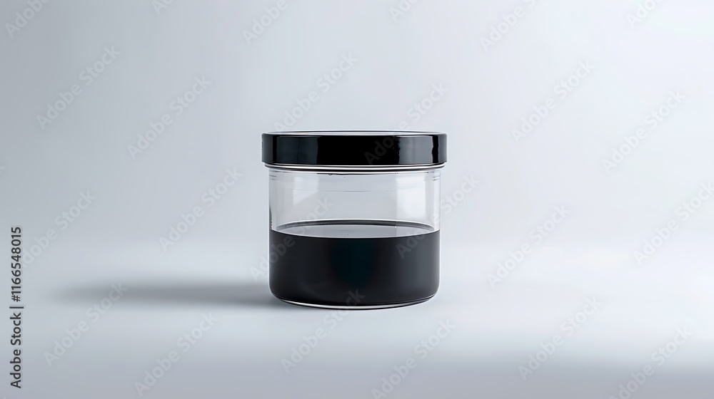 A classic clear glass jar on the beautifull empty background . A classic clear glass jar on the beautifull empty background .