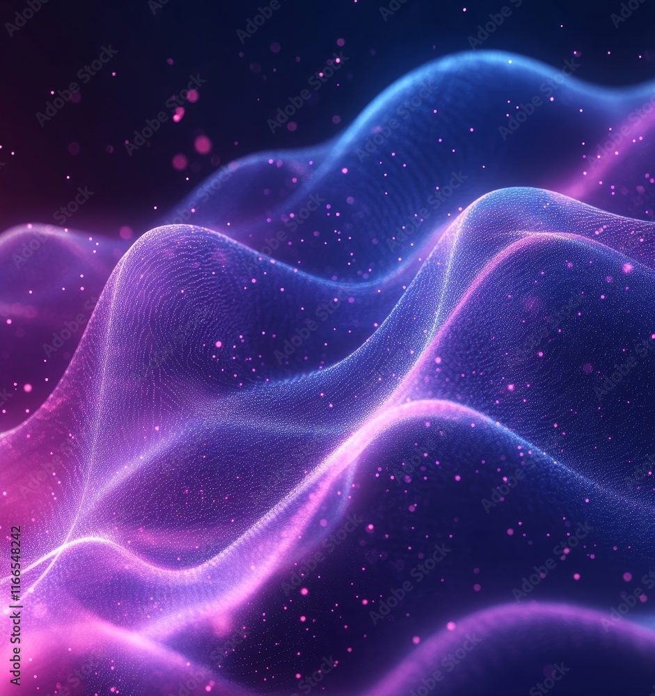Creative Digital Flow Background with Geometric Effects, Generative AI Creative Digital Flow Background with Geometric Effects, Generative AI