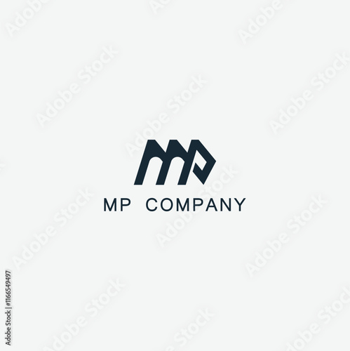 Minimal elegant monogram art logo. Outstanding professional trendy awesome artistic PM MP initial based Alphabet icon logo. Premium Business logo.
