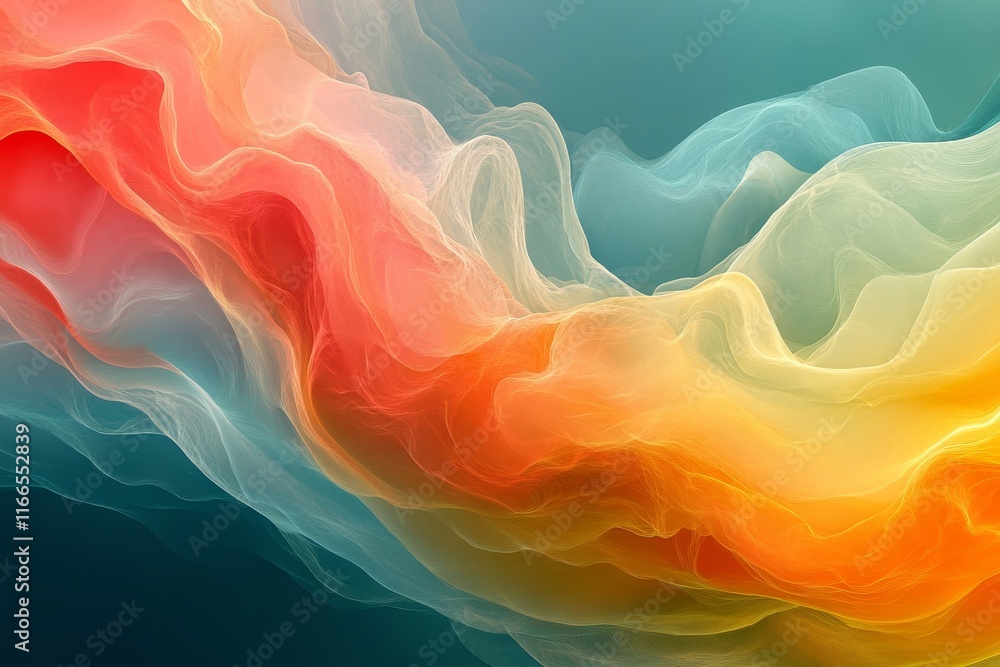 Fototapeta premium Abstract Organic Background with Natural Flowing Colors, Generative AI