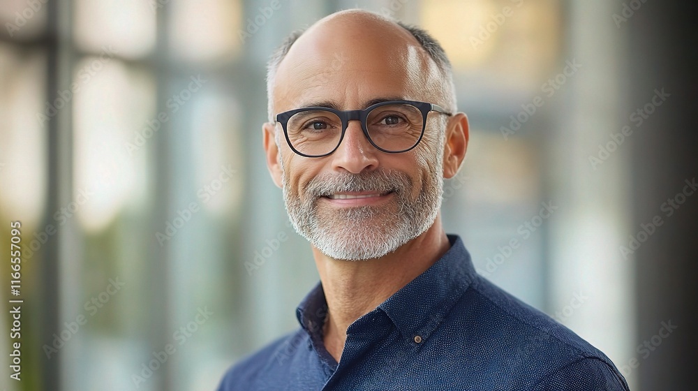 Confident Smiling Businessman in Portrait Setting Ready for Success Confident Smiling Businessman in Portrait Setting Ready for Success