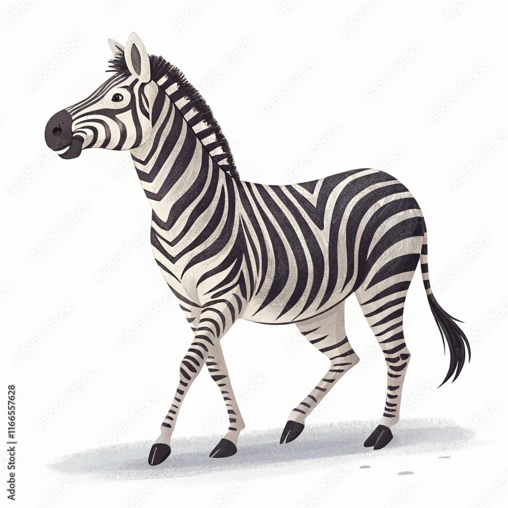 Obraz premium Four footed animal standing upright with its body facing towards digital illustration
