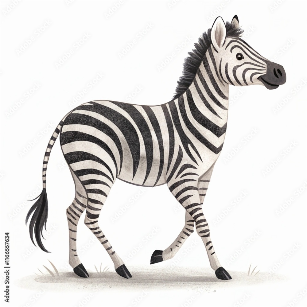 Obraz premium Four footed animal standing upright with its body facing towards digital illustration