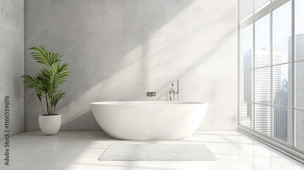 Modern Bathroom with Sleek Lines and Neutral Colors Modern Bathroom with Sleek Lines and Neutral Colors