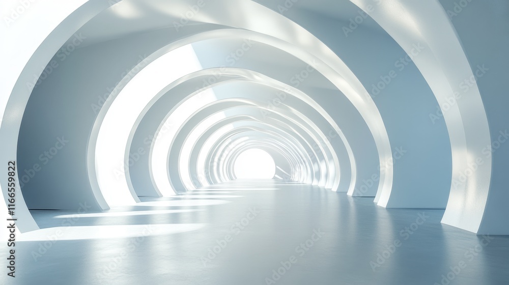 Abstract white tunnel with light at the end. (3) Abstract white tunnel with light at the end. (3)