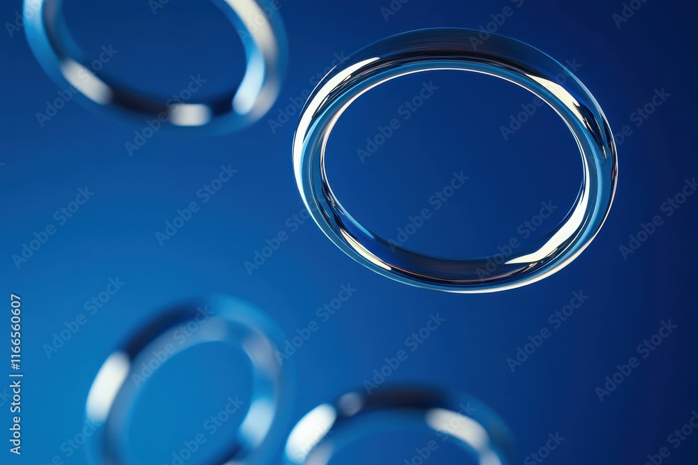 Stunning Metallic Floating Rings with Sharp Edges for Modern Design Use Stunning Metallic Floating Rings with Sharp Edges for Modern Design Use