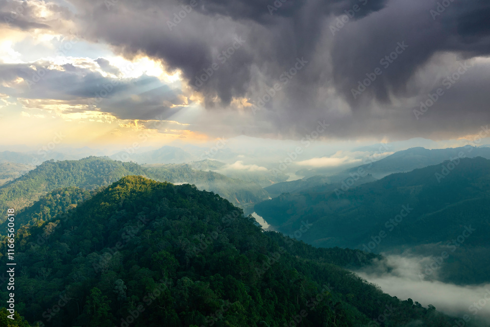Mountain and cloud landscape in Thailand. Mountain and cloud landscape in Thailand.