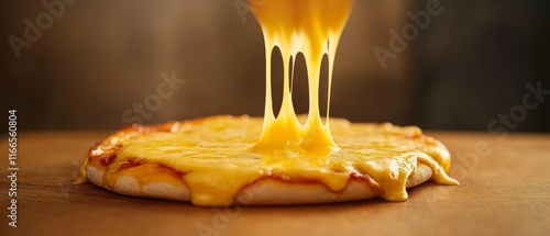 Delicious pizza with gooey, melted cheese stretching invitingly, perfect for food lovers and culinary enthusiasts.