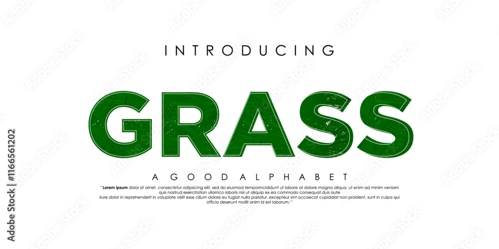 Editable Grass Text effect vectore illustration. Eco-text effect Editable Grass Text effect vectore illustration. Eco-text effect