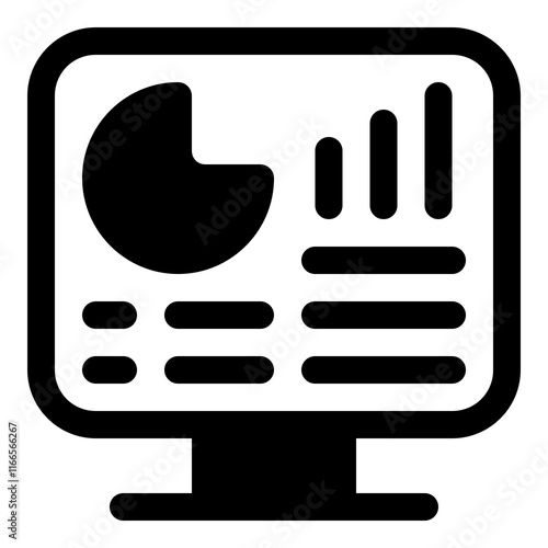 Monitor dashboard icon for analytics and control