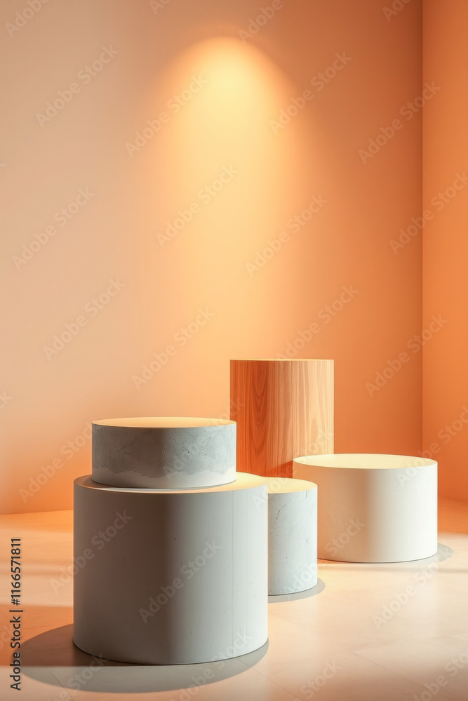three cylindrical forms a minimalist arrangement three cylindrical forms a minimalist arrangement