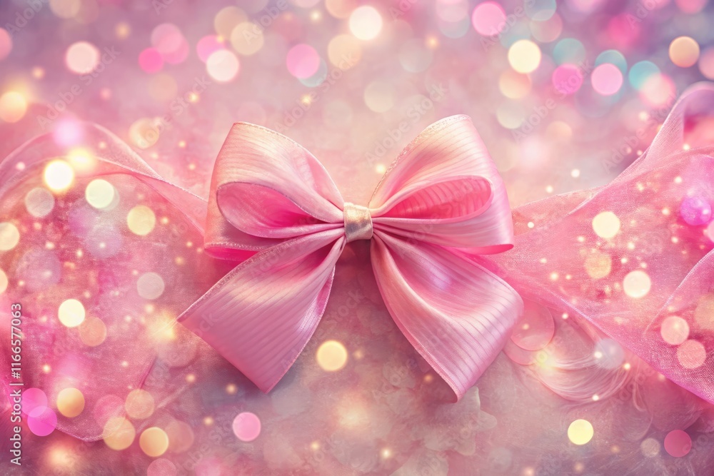 Pink Bow Pattern Background - Aerial View Abstract Texture Pink Bow Pattern Background - Aerial View Abstract Texture