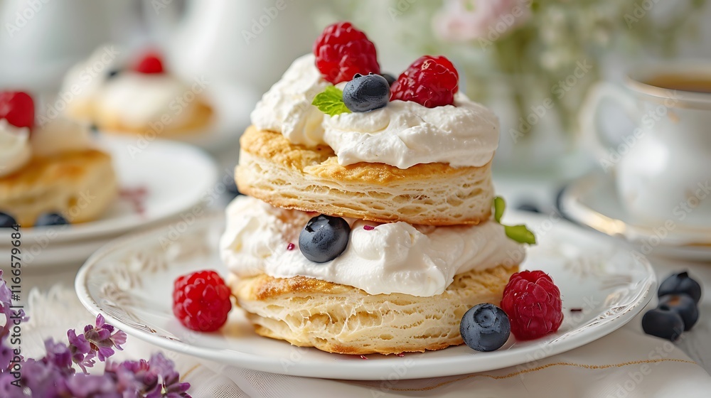 Scones filled with cream a beloved british delicacy for tea time Scones filled with cream a beloved british delicacy for tea time