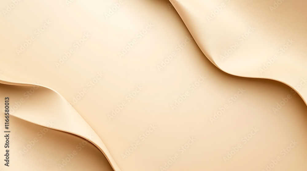 Abstract Beige Waves Smooth Curving Surface Abstract Beige Waves Smooth Curving Surface